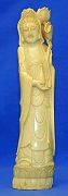 Elephant Ivory Kwanyin -  female Boddhisattva  - museum quality  (9 in. tall) - early 20th C - from the Villa Del Prado Light of Asia Collection