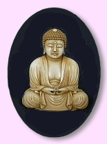 Large Japanese ivory okimono Buddha with hands in the Meditation Mudra, with wonderful patina (3.6 in. tall)  - 19th C signed by the artist - from the Villa Del Prado Light of Asia Collection
