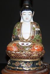 Japanese Satsuma - part of a pair of lamps (7.5 in. tall) - early 20th C