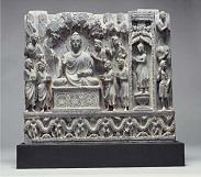 Fine Gandharan stele from Baltimore Museum of Art